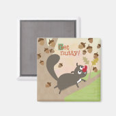 Eichhörnchen und Acorns Magnet (Vorderseite/Rückseite)