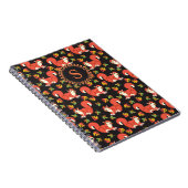 Eichhörnchen und Autumn Leaf Muster Monogram Notizblock (Rechte Seite)