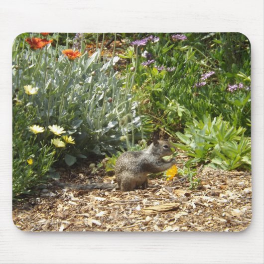Eichhörnchen und Blume Mousepad (Vorne)