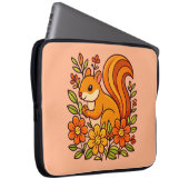 Eichhörnchen und Blumen Laptopschutzhülle (Vorne Rechts)