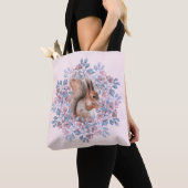 Eichhörnchen und Blumen Tasche (Von Nahem)