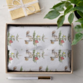 Eichhörnchen und Blumenzwirn Seidenpapier (Geschenk)