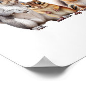 Eichhörnchen und Chipmunk-Kinderzimmer Poster (Ecke)