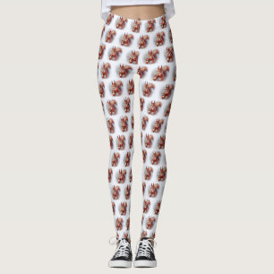 Eichhörnchen und Eichel Leggings