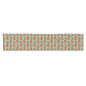 Eichhörnchen und Eichelmuster Grün Kurzer Tischläufer (Horizontal)