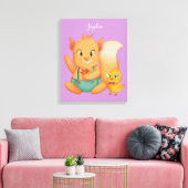 Eichhörnchen und Enten, Heimwerker Weiß, bleihalti Leinwanddruck (Insitu (Wohnzimmer))