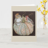 Eichhörnchen und Finkenfalzkarte Karte (Gelbe Blume)