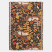 Eichhörnchen und Flora in dunkelbraun Decke (Vorderseite Vertikal)