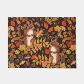 Eichhörnchen und Flora in dunkelbraun Fußmatte (Vorderseite)