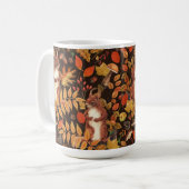 Eichhörnchen und Flora in dunkelbraun Kaffeetasse (Vorderseite Links)