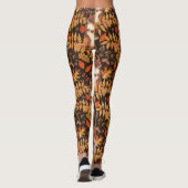 Eichhörnchen und Flora in dunkelbraun Leggings (Rückseite)
