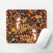 Eichhörnchen und Flora in dunkelbraun Mousepad (Mit Mouse)