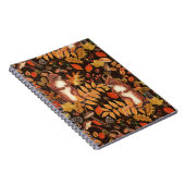 Eichhörnchen und Flora in dunkelbraun Notizblock (Rechte Seite)