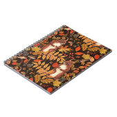 Eichhörnchen und Flora in dunkelbraun Notizblock (Linke Seite)