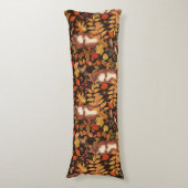 Eichhörnchen und Flora in dunkelbraun Seitenschläferkissen (Vorderseite Vertikal)