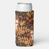 Eichhörnchen und Flora in dunkelbraun Selters Dosenkühler (Seltzer Vorderseite)