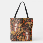 Eichhörnchen und Flora in dunkelbraun Tasche (Vorderseite)