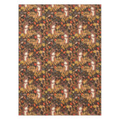 Eichhörnchen und Flora in dunkelbraun Tischdecke (Vorderseite)