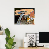 Eichhörnchen und Gitarre Poster (Heimbüro)