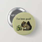 Eichhörnchen und Haselnüsse Button (Vorne & Hinten)