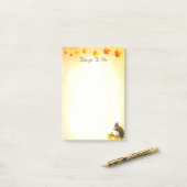 Eichhörnchen und Herbstlaube Post-it Klebezettel (Auf Schreibtisch)