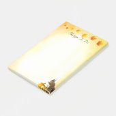 Eichhörnchen und Herbstlaube Post-it Klebezettel (angewinkelt)