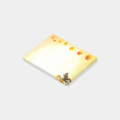 Eichhörnchen und Herbstlaube Postit-Notizen Post-it Klebezettel (angewinkelt)