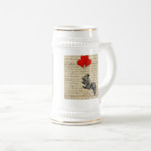 Eichhörnchen- und Herzballone Bierglas (VorderseiteRechts)