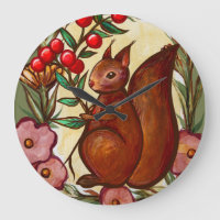 Eichhörnchen und Holly Winter Rote Eichhörnchen