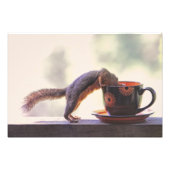 Eichhörnchen und Kaffee-Cup Fotodruck (Vorne)