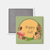 Eichhörnchen und Natur mit anpassbarem Text Magnet (Vorderseite/Rückseite)