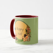 Eichhörnchen und Natur mit anpassbarem Text Tasse (Vorderseite Links)