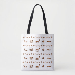 Eichhörnchen und Nüsse Tasche