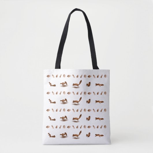 Eichhörnchen und Nüsse Tasche (Vorderseite)
