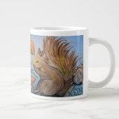 Eichhörnchen und Pilze Jumbo-Tasse (Rechts)