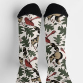 Eichhörnchen und Pilze Winterwald Tier Socken (Oben)