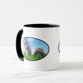 Eichhörnchen und Rainbow Sky Tasse (Vorderseite Links)