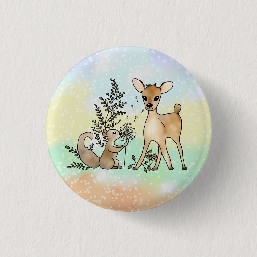 Eichhörnchen und Reh Button (Vorderseite)
