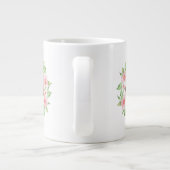 Eichhörnchen und rosa Blume Jumbo-Tasse (Rückseite)