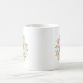 Eichhörnchen und rosa Blume Kaffeetasse (Mittel)