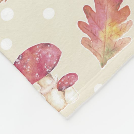 Eichhörnchen und Toadstools Autmn Muster Fleecedecke (Ecke)