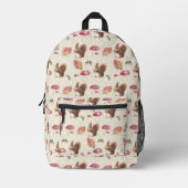 Eichhörnchen und Toadstools Herbstmuster Bedruckter Rucksack (Vorderseite)