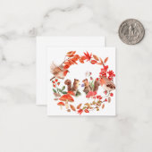 Eichhörnchen und Vogelfallkarte Mitteilungskarte (Vorderseite/Rückseite Beispiel)