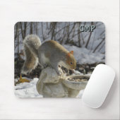 Eichhörnchen- und Vogelfutterstelle mit Ihren Init Mousepad (Mit Mouse)