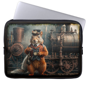 Eichhörnchen und Zug Laptopschutzhülle