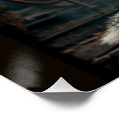 Eichhörnchen und Zug Poster (Ecke)