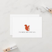 Eichhörnchen Valentine Nüsse über Sie Karte (Vorderseite/Rückseite Beispiel)