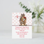 Eichhörnchen-Valentinsgruß Feiertagskarte (Stehend Vorderseite)