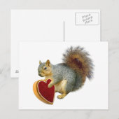 Eichhörnchen-Valentinsgruß-Postkarte Feiertagspostkarte (Vorne/Hinten)