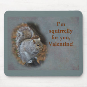 Eichhörnchen-Valentinstag-Karte Mousepad